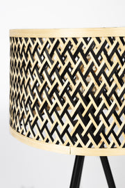 Tafellamp Isla Bamboo hout Beige Ø33x55 cm E27-Tafellampen-Creating Home