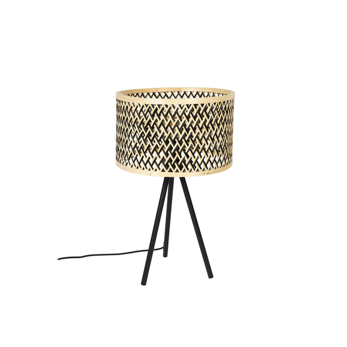 Tafellamp Isla Bamboo hout Beige Ø33x55 cm E27-Tafellampen-Creating Home