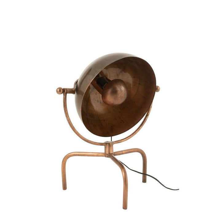 Tafellamp Koper Ijzer Antiek 29 cm-Tafellampen-J-Line
