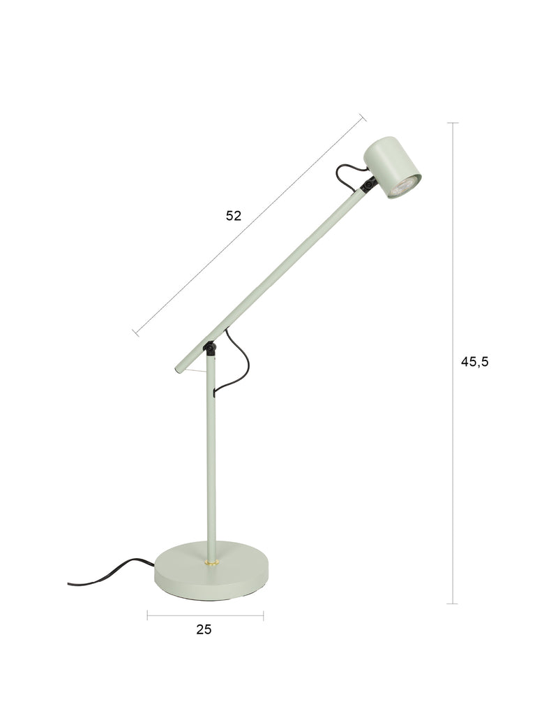 Tafellamp Leeshoekje Werkplek Iron Groen 55x20x45.5 cm-Tafellampen-Creating Home