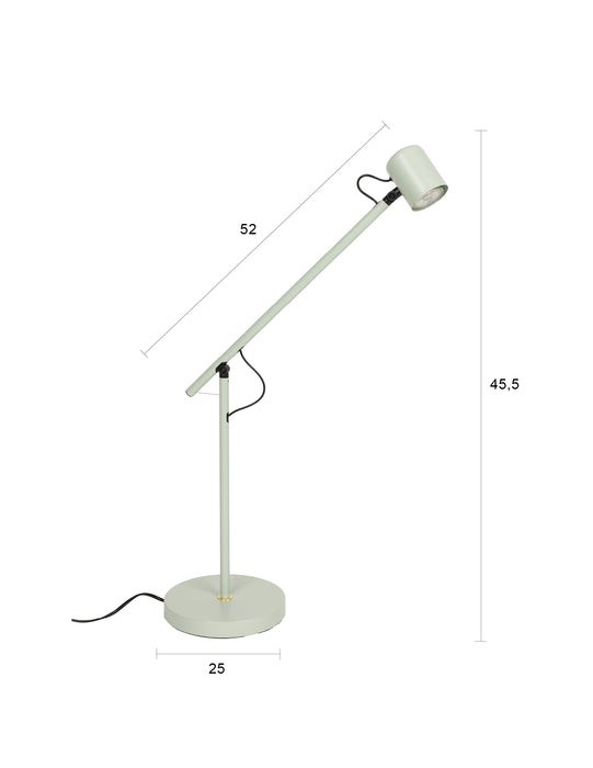Tafellamp Leeshoekje Werkplek Iron Groen 55x20x45.5 cm-Tafellampen-Creating Home