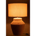 Tafellamp Meli Kap Linnen, Ceramic Bruin 40x40x62 cm-Tafellampen-J-Line