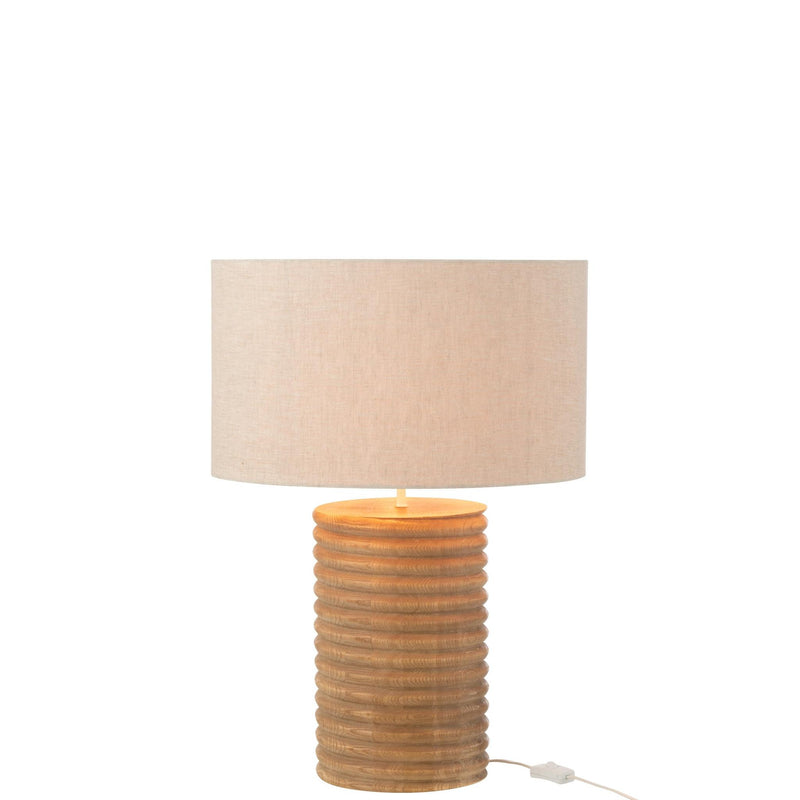 Tafellamp Naturel Ailanthus hout 45 cm 45x45x70 cm-Tafellampen-J-Line