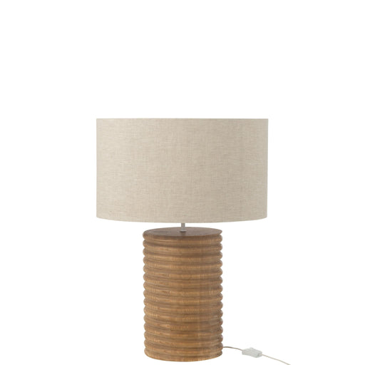 Tafellamp Naturel Ailanthus hout 45 cm-Tafellampen-J-Line
