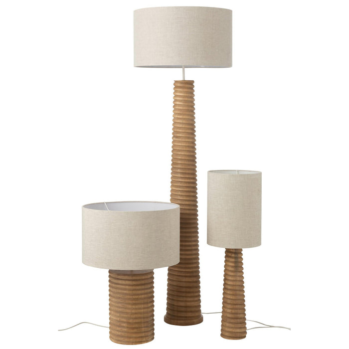 Tafellamp Naturel Ailanthus hout 45 cm-Tafellampen-J-Line