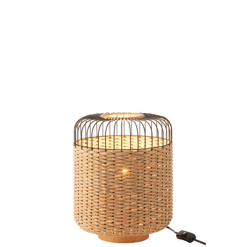 Tafellamp Naturel Beech hout 27 cm 27x27x34.5 cm-Tafellampen-J-Line