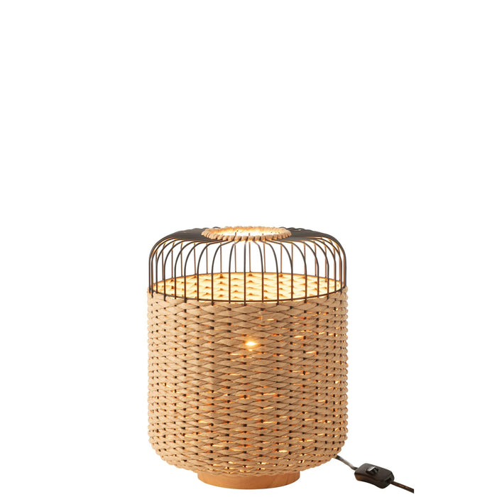 Tafellamp Naturel Beech hout 27 cm 27x27x34.5 cm-Tafellampen-J-Line