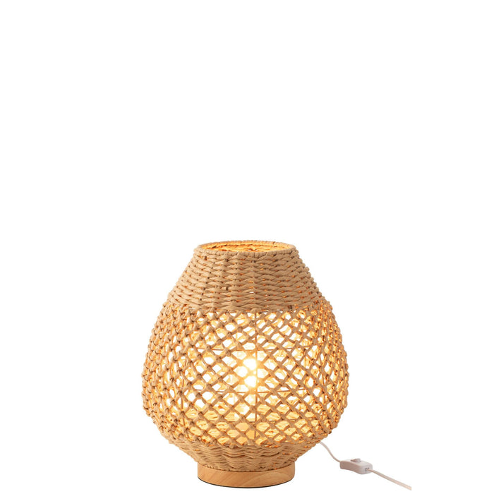 Tafellamp Naturel Beech hout S 31 cm-Tafellampen-J-Line