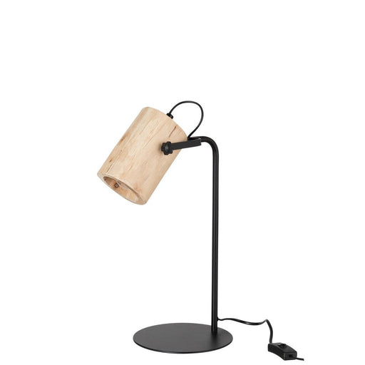 Tafellamp Naturel Berangan hout 18 cm 18x21x42 cm-Bureaus-J-Line