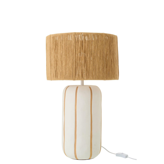Tafellamp Naturel Keramiek L 36 cm-Tafellampen-J-Line