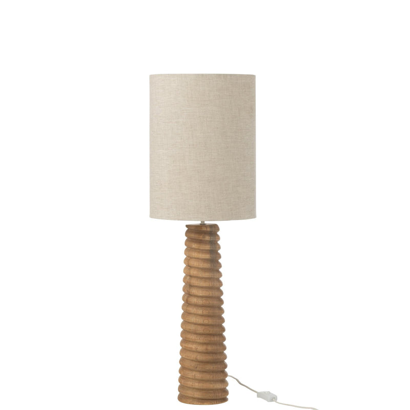 Tafellamp Naturel Linnen 25 cm 25x25x85 cm-Tafellampen-J-Line