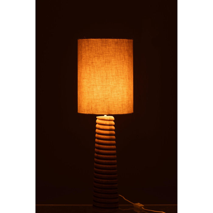 Tafellamp Naturel Linnen 25 cm-Tafellampen-J-Line