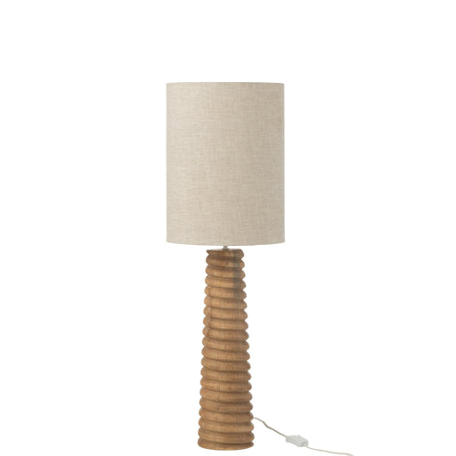 Tafellamp Naturel Linnen 25 cm-Tafellampen-J-Line