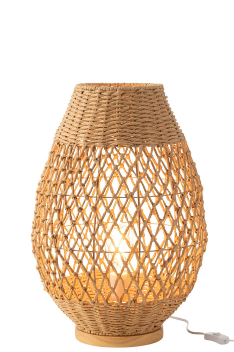 Tischleuchte Natur Metall L 38 cm