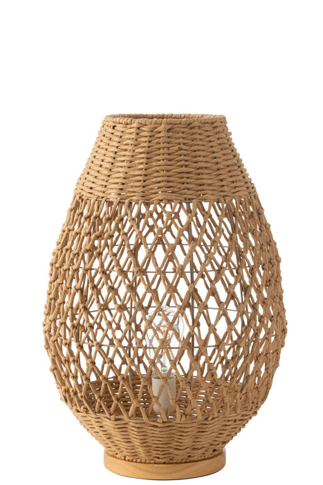 Tischleuchte Natur Metall L 38 cm