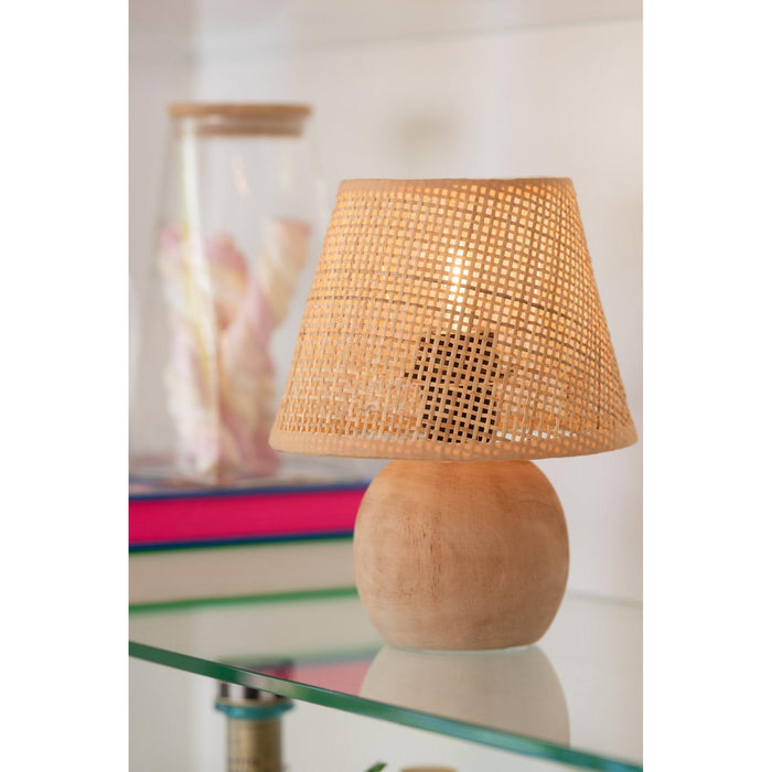 Tafellamp Naturel Rotan 17 cm-Tafellampen-J-Line