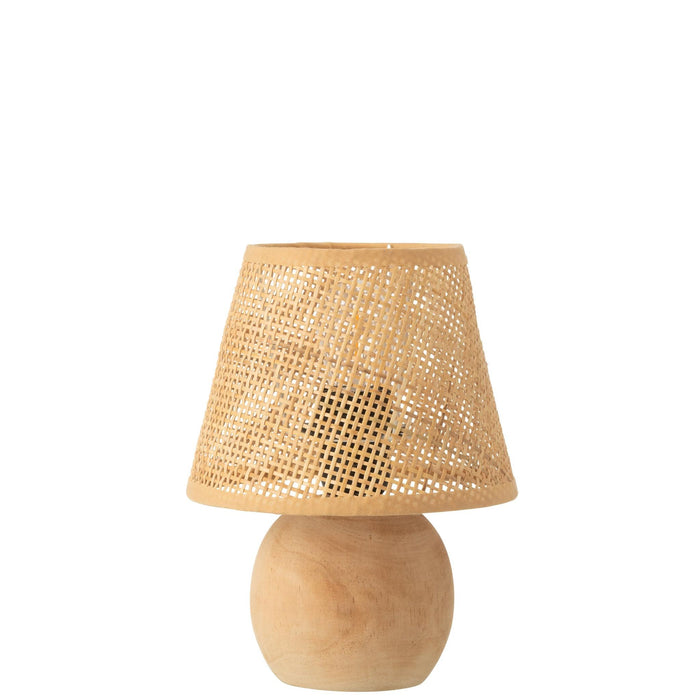 Tafellamp Naturel Rotan 17 cm-Tafellampen-J-Line