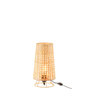 Tafellamp Naturel Rotan 20 cm 20x20x36 cm-Tafellampen-J-Line