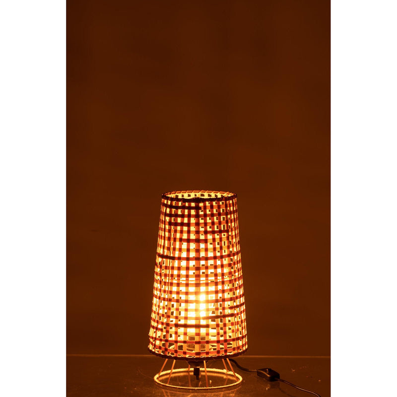 Tafellamp Naturel Rotan 20 cm 20x20x36 cm-Tafellampen-J-Line
