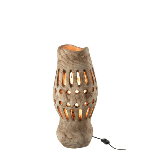 Tafellamp Naturel Willow hout 24 cm 24x24x49 cm-Tafellampen-J-Line