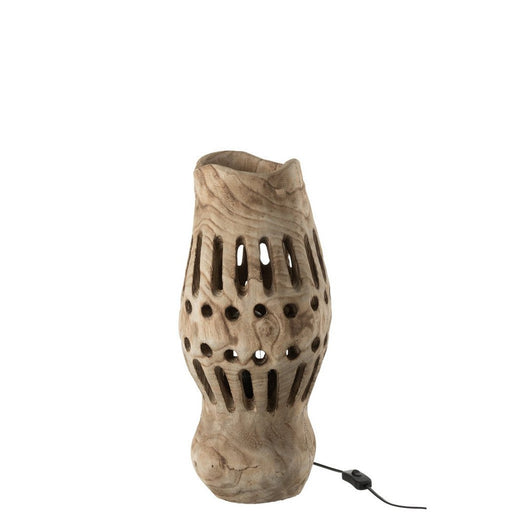 Tafellamp Naturel Willow hout 24 cm 24x24x49 cm-Tafellampen-J-Line