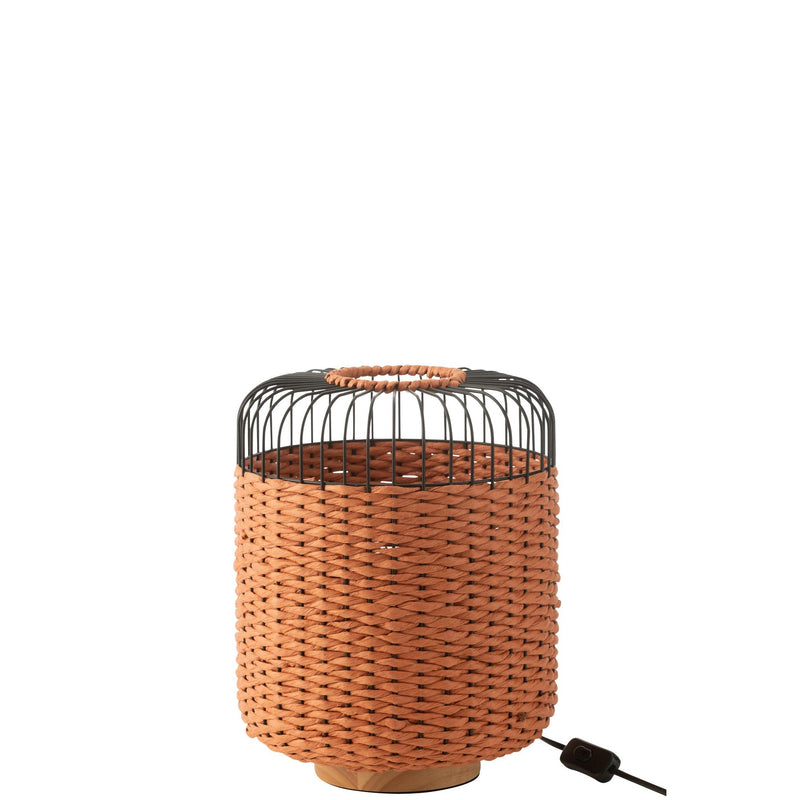 Tafellamp Oranje Beech hout 27 cm 27x27x34.5 cm-Tafellampen-J-Line