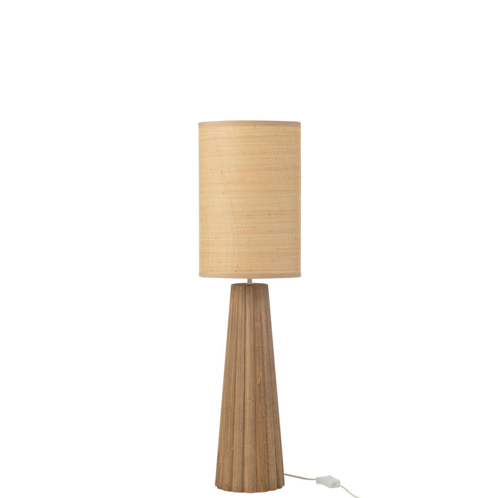 Tafellamp Paraplu Grass, Ailanthus Hout Beige 20x20x78 cm-Tafellampen-J-Line