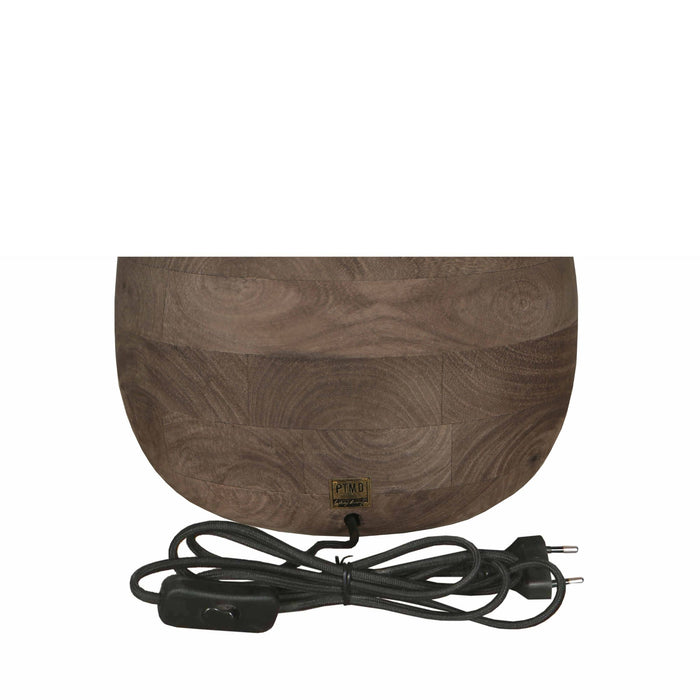 Table Lamps Peake Brown Mango Wood Round Table Lamp Big
