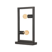 Tafellamp Quadrato Metaal Zwart 10x20x45 cm-Tafellampen-LABEL51