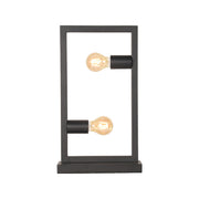 Tafellamp Quadrato Metaal Zwart 10x20x45 cm-Tafellampen-LABEL51