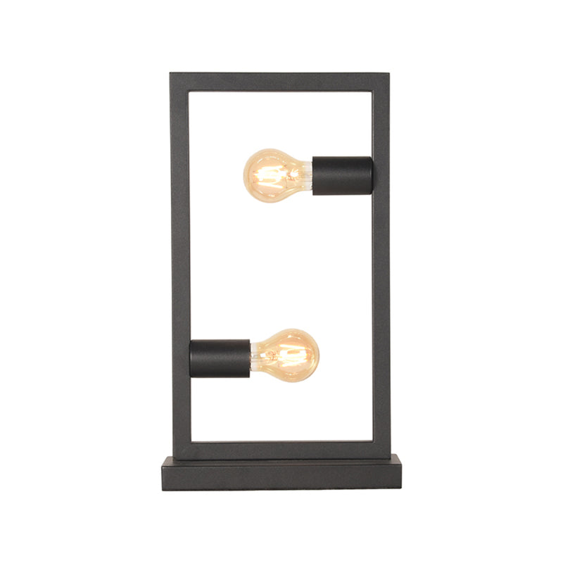 Tafellamp Quadrato Metaal Zwart 10x20x45 cm-Tafellampen-LABEL51