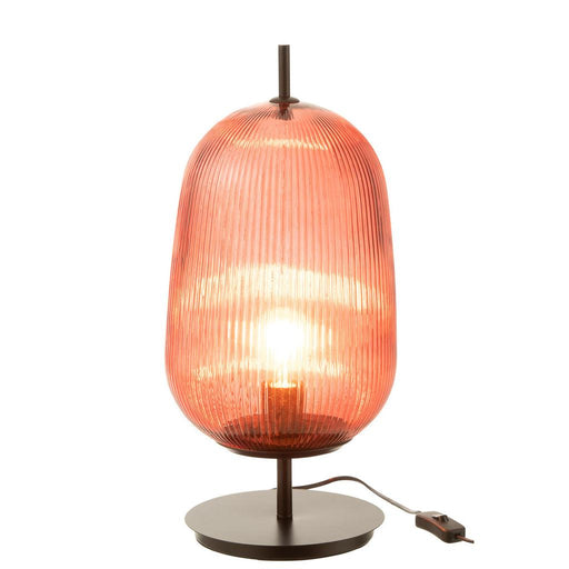 Tafellamp Rood Glas 22 cm 22x22x49 cm-Tafellampen-J-Line