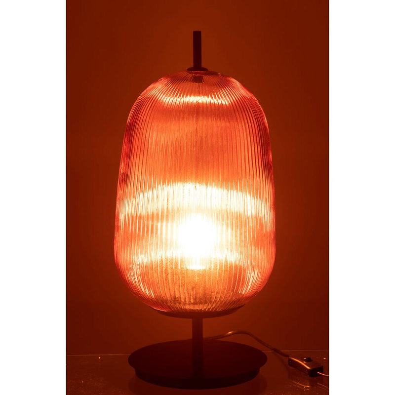Tafellamp Rood Glas 22 cm 22x22x49 cm-Tafellampen-J-Line