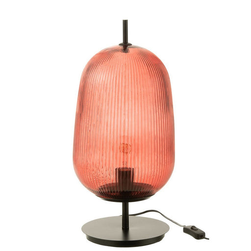 Tafellamp Rood Glas 22 cm 22x22x49 cm-Tafellampen-J-Line