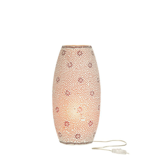 Tafellamp Rood Glas 24 cm 24x24x42 cm-Tafellampen-J-Line