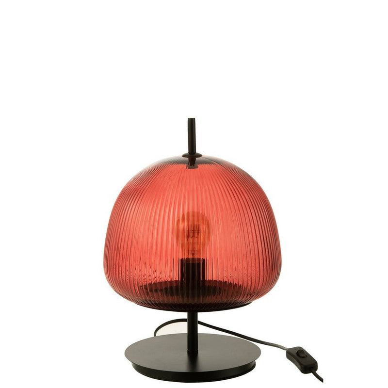 Tafellamp Rood Glas S 25 cm 25x25x37 cm-Tafellampen-J-Line