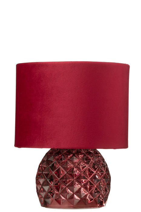 Tafellamp Rood Polyester 17 cm 17.2x17.2x23 cm