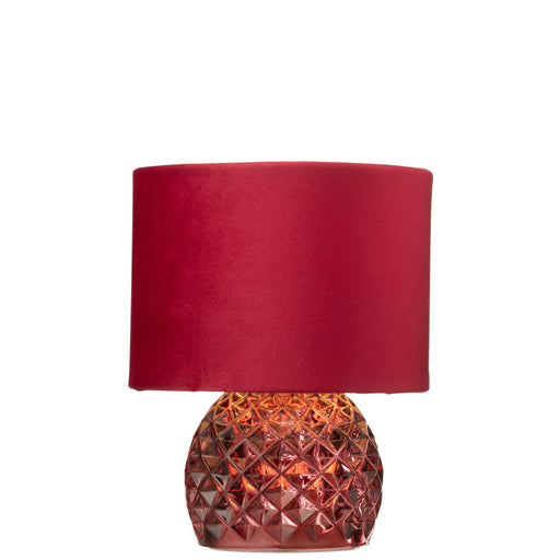 Tafellamp Rood Polyester 17 cm 17.2x17.2x23 cm-Tafellampen-J-Line
