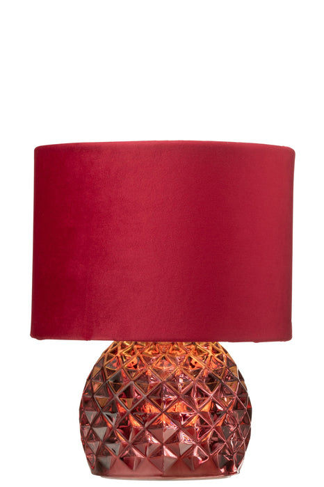 Tafellamp Rood Polyester 17 cm 17.2x17.2x23 cm