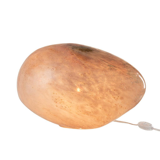 Tafellamp Roze Glas Ovaal 30 cm-Tafellampen-J-Line