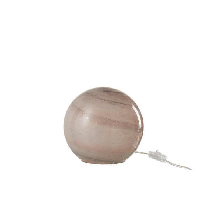 Tafellamp Roze Glas Rond 20 cm 20x20x18 cm-Tafellampen-J-Line