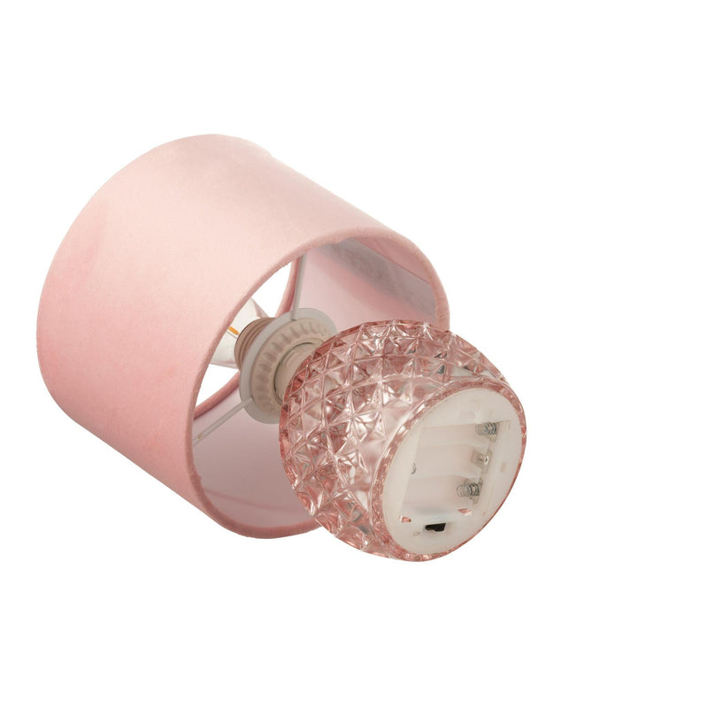 Tafellamp Roze Kunststof 17 cm 17.2x17.2x23 cm-Tafellampen-J-Line