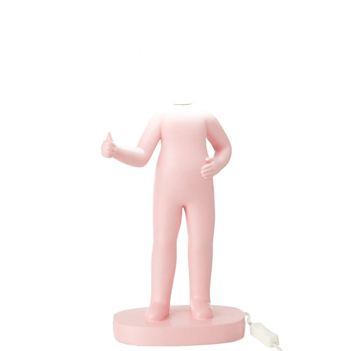 Tafellamp Roze Polykunsthars 14 cm 14x19.5x44.5 cm-Tafellampen-J-Line