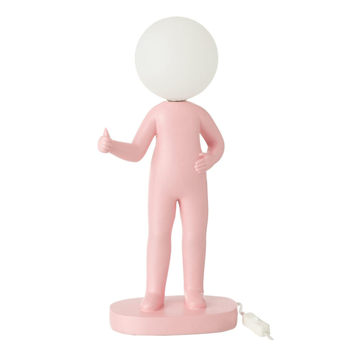 Tafellamp Roze Polykunsthars 14 cm-Tafellampen-J-Line