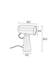 Tafellamp Vesper Heeft Iron Wit 18.5x8.5x26.5 cm-Bureaus-Creating Home