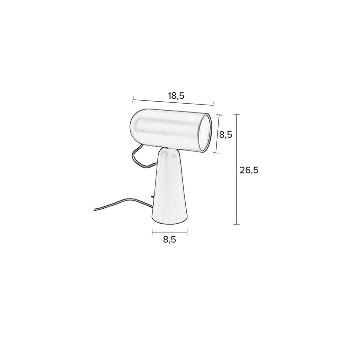 Tafellamp Vesper Metaal Wit 18.5x8.5x26.5 cm-Tafellampen-Creating Home