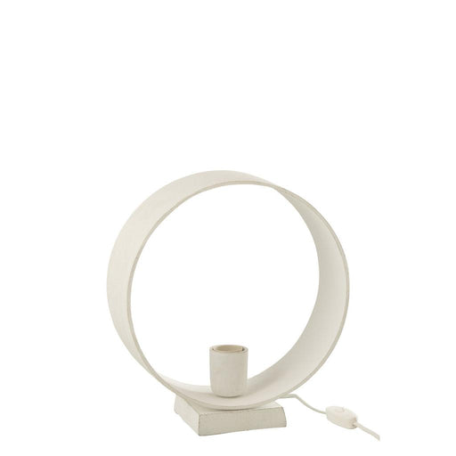 Tafellamp Wit Aluminium Cirkel 10 cm 10.5x28.5x32.5 cm-Tafellampen-J-Line