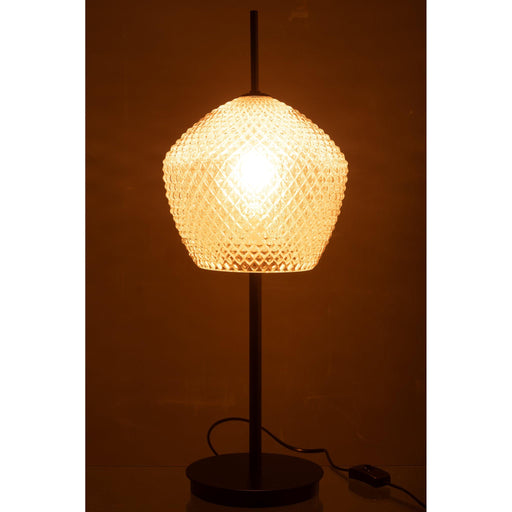 Tafellamp Wit Glas 23 cm Table Lamp 23x23x60 cm-Tafellampen-J-Line