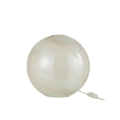 Tafellamp Wit Glas Rond 29 cm 29x29x28 cm-Tafellampen-J-Line