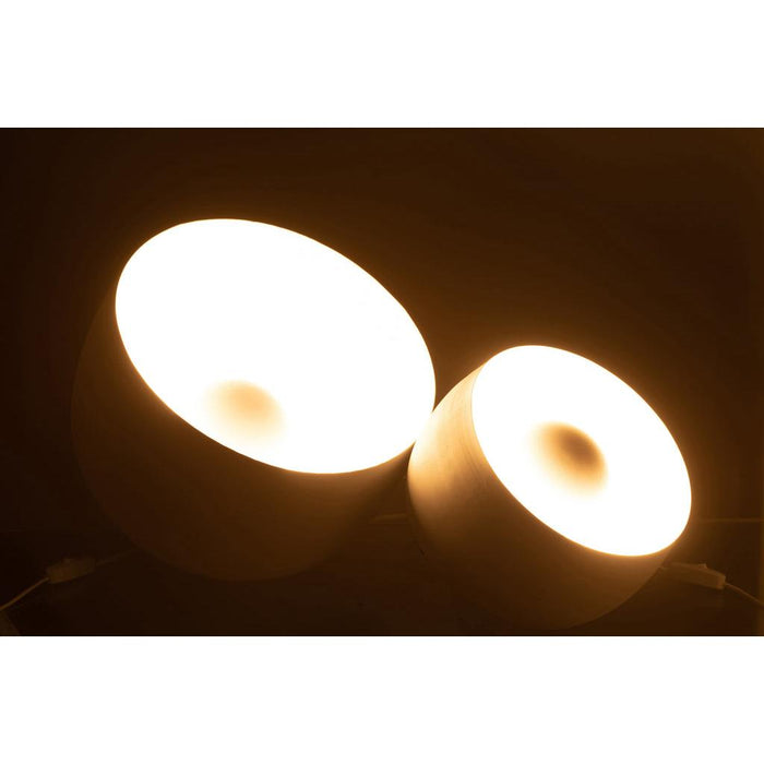 Tafellamp Wit Ijzer L 35 cm-Tafellampen-J-Line